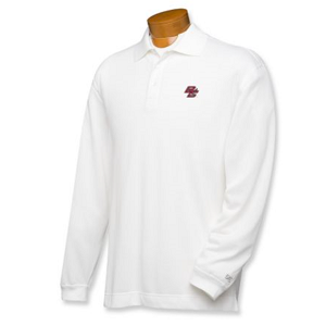Boston College Eagles Men's CB DryTec LS Championship Polo - White